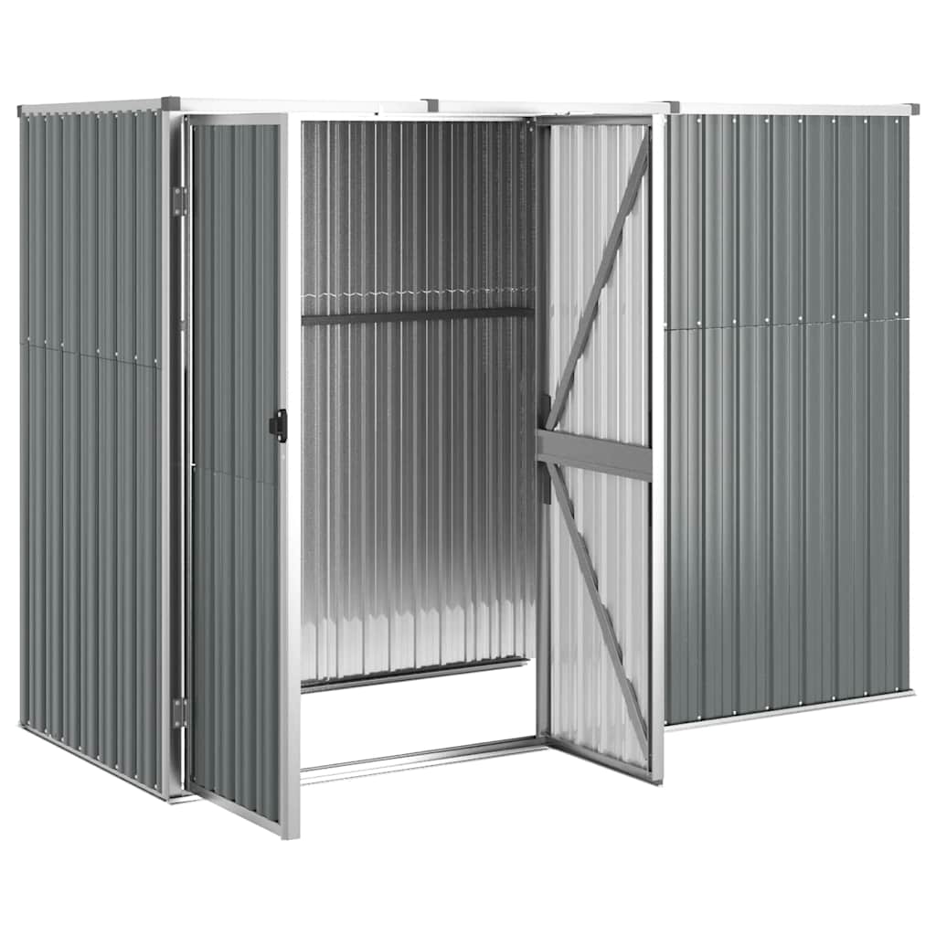 vidaXL Tool Shed | Grey | Galvanised Steel | Large | Garden Tool Shed
