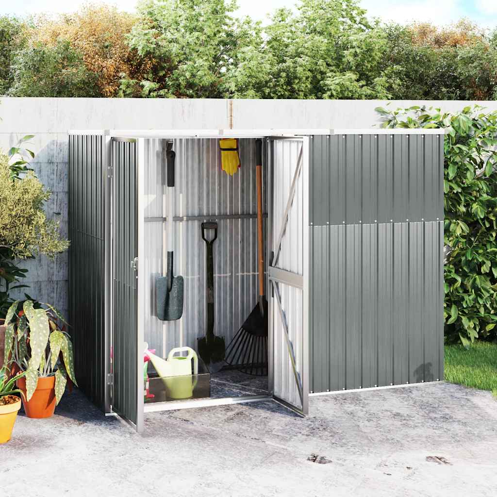 vidaXL Tool Shed | Grey | Galvanised Steel | Large | Garden Tool Shed