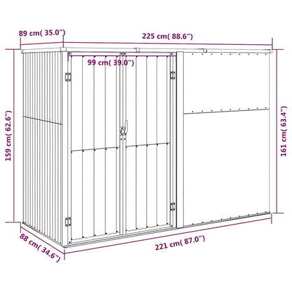 vidaXL Tool Shed | Anthracite | Galvanised steel, metal | Large |  Durable