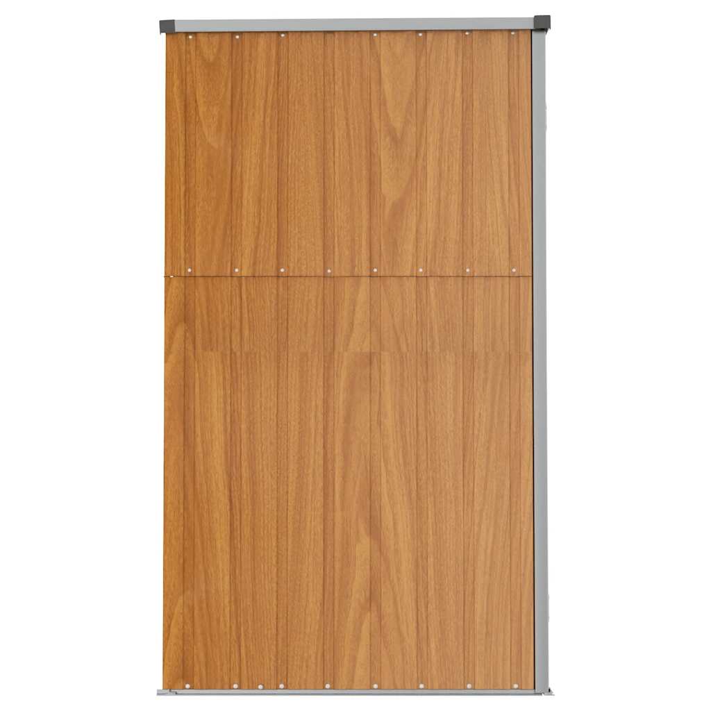 vidaXL Garden Tool Shed Brown 225x89x161 cm Galvanised Steel