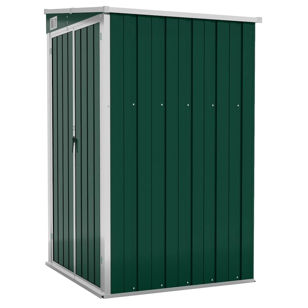 vidaXL Wall-mounted Garden Shed Green 118x100x178 cm Galvanised Steel