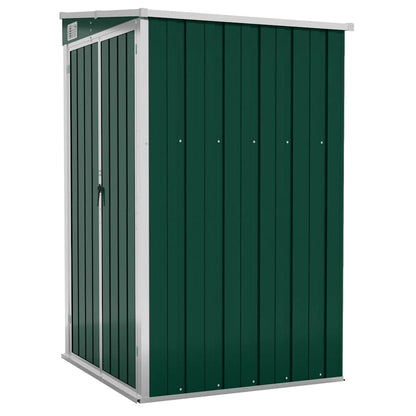 vidaXL Wall-mounted Garden Shed Green 118x100x178 cm Galvanised Steel