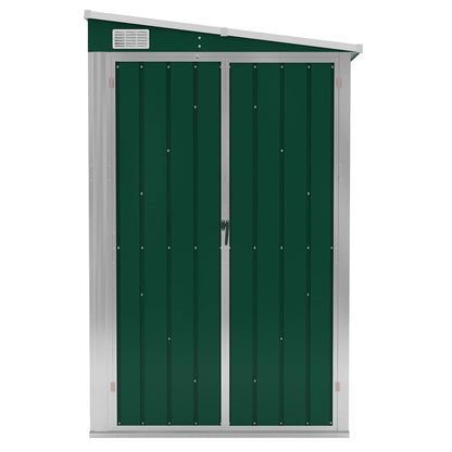 vidaXL Wall-mounted Garden Shed Green 118x100x178 cm Galvanised Steel