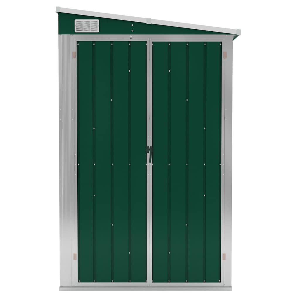 vidaXL Wall-mounted Garden Shed Green 118x100x178 cm Galvanised Steel