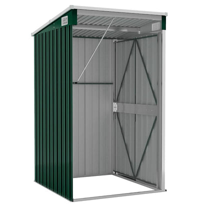 vidaXL Wall-mounted Garden Shed Green 118x100x178 cm Galvanised Steel