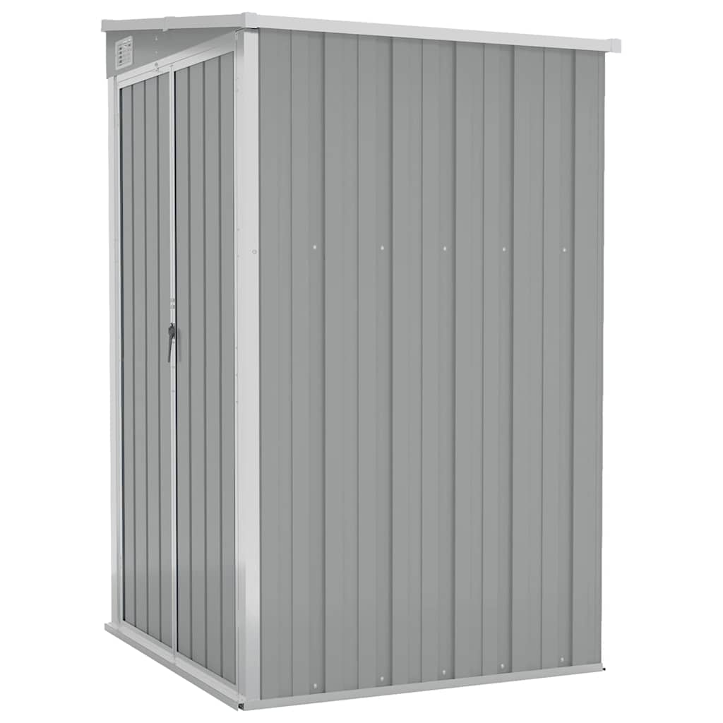 vidaXL Wall-mounted Garden Shed Grey 118x100x178 cm Galvanised Steel