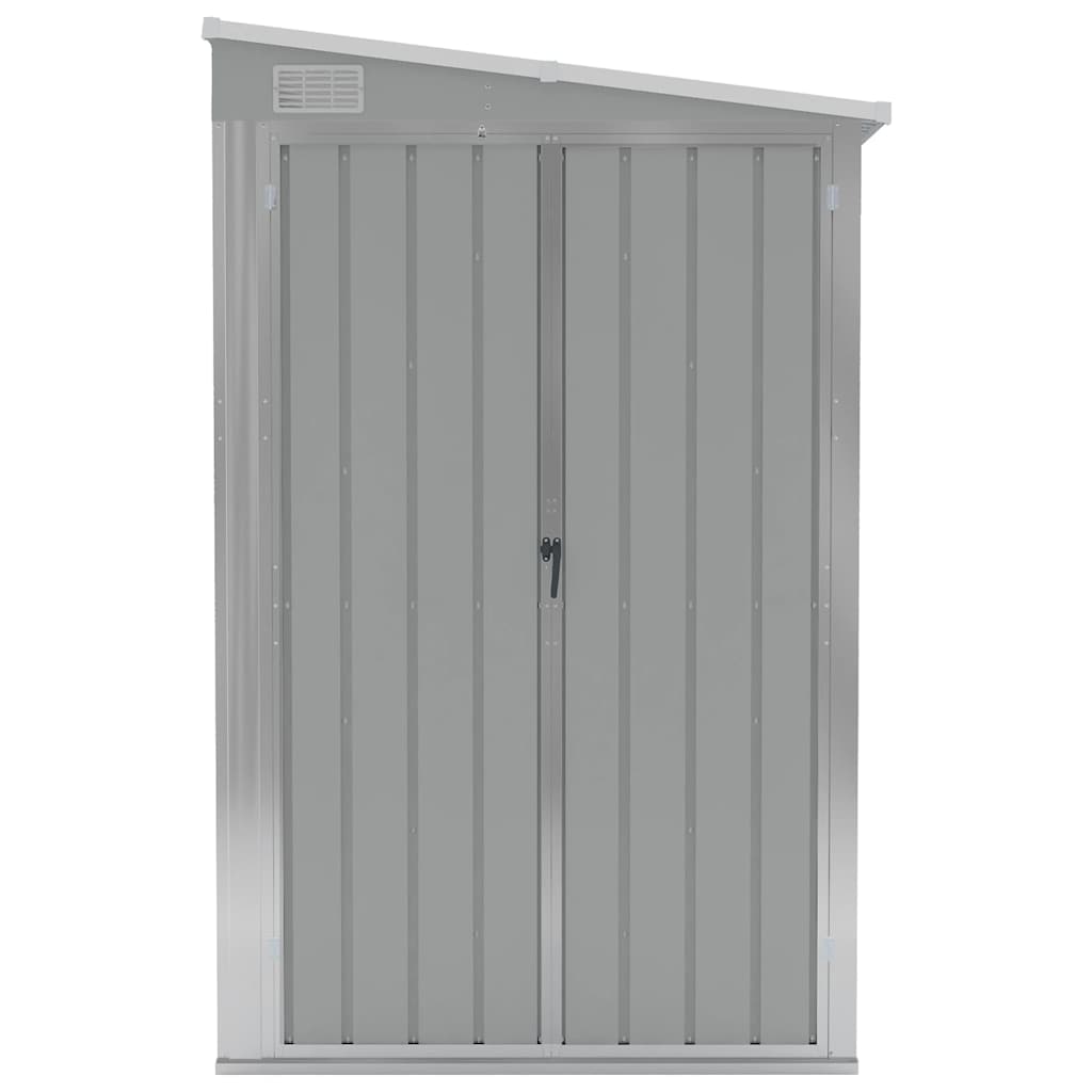 vidaXL Wall-mounted Garden Shed Grey 118x100x178 cm Galvanised Steel
