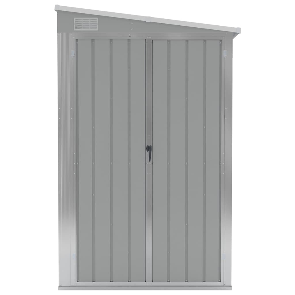 vidaXL Wall-mounted Garden Shed Grey 118x100x178 cm Galvanised Steel