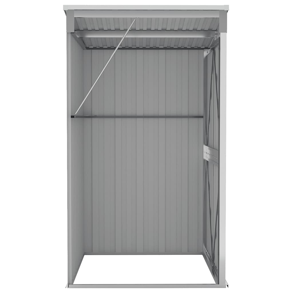 vidaXL Wall-mounted Garden Shed Grey 118x100x178 cm Galvanised Steel