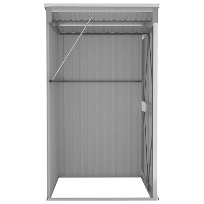 vidaXL Wall-mounted Garden Shed Grey 118x100x178 cm Galvanised Steel