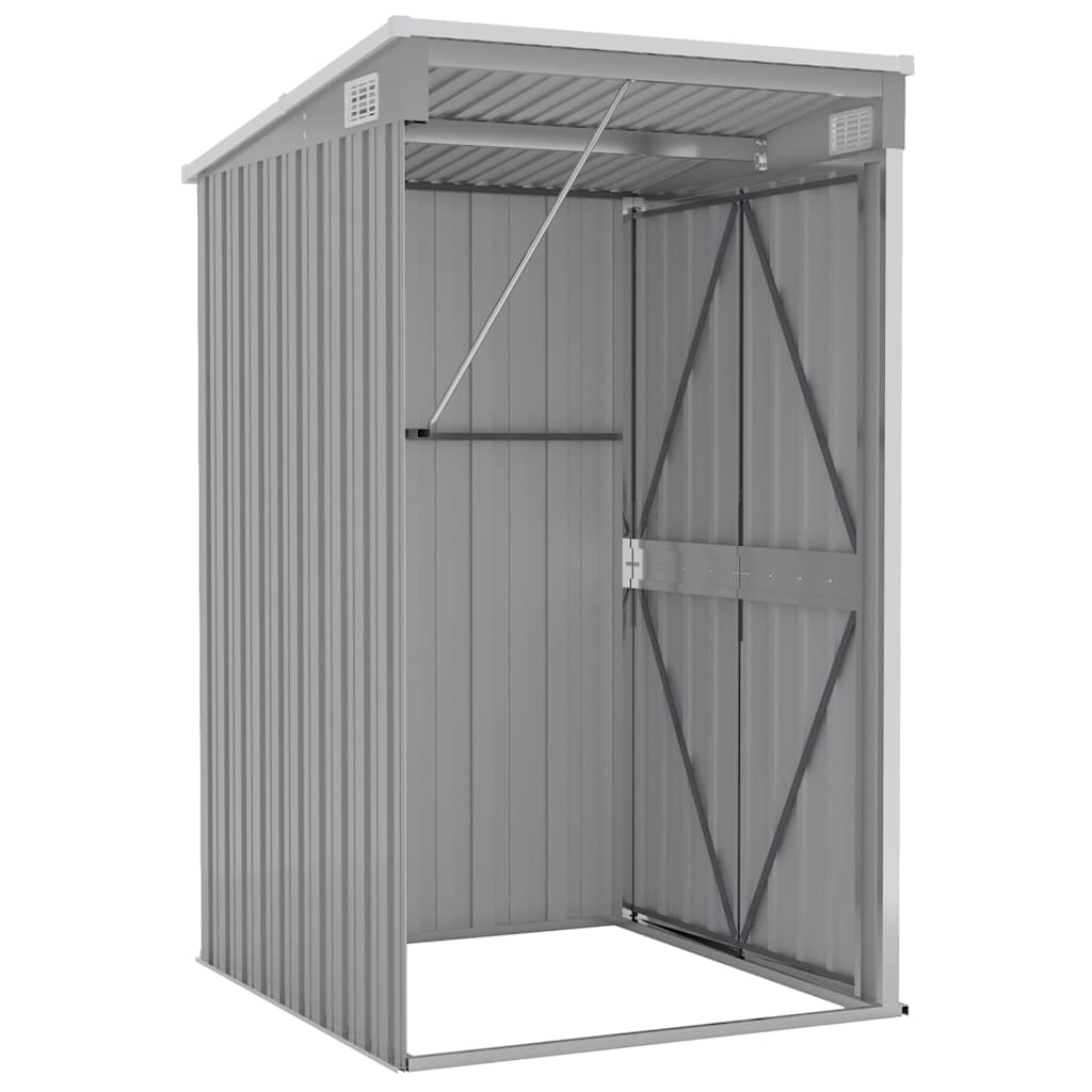 vidaXL Wall-mounted Garden Shed Grey 118x100x178 cm Galvanised Steel