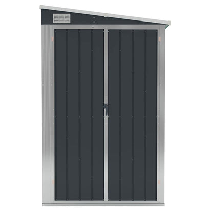 vidaXL Wall-mounted Garden Shed Anthracite 118x100x178 cm Steel
