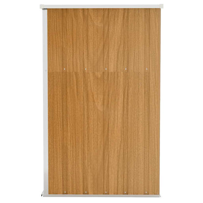vidaXL Wall-mounted Garden Shed Brown 118x100x178 cm Galvanised Steel