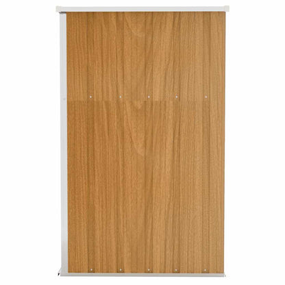 vidaXL Wall-mounted Garden Shed Brown 118x100x178 cm Galvanised Steel