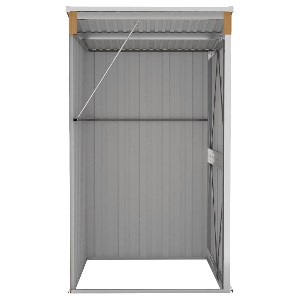 vidaXL Wall-mounted Garden Shed Brown 118x100x178 cm Galvanised Steel