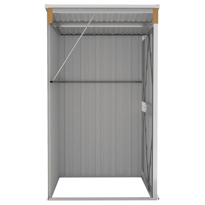 vidaXL Wall-mounted Garden Shed Brown 118x100x178 cm Galvanised Steel