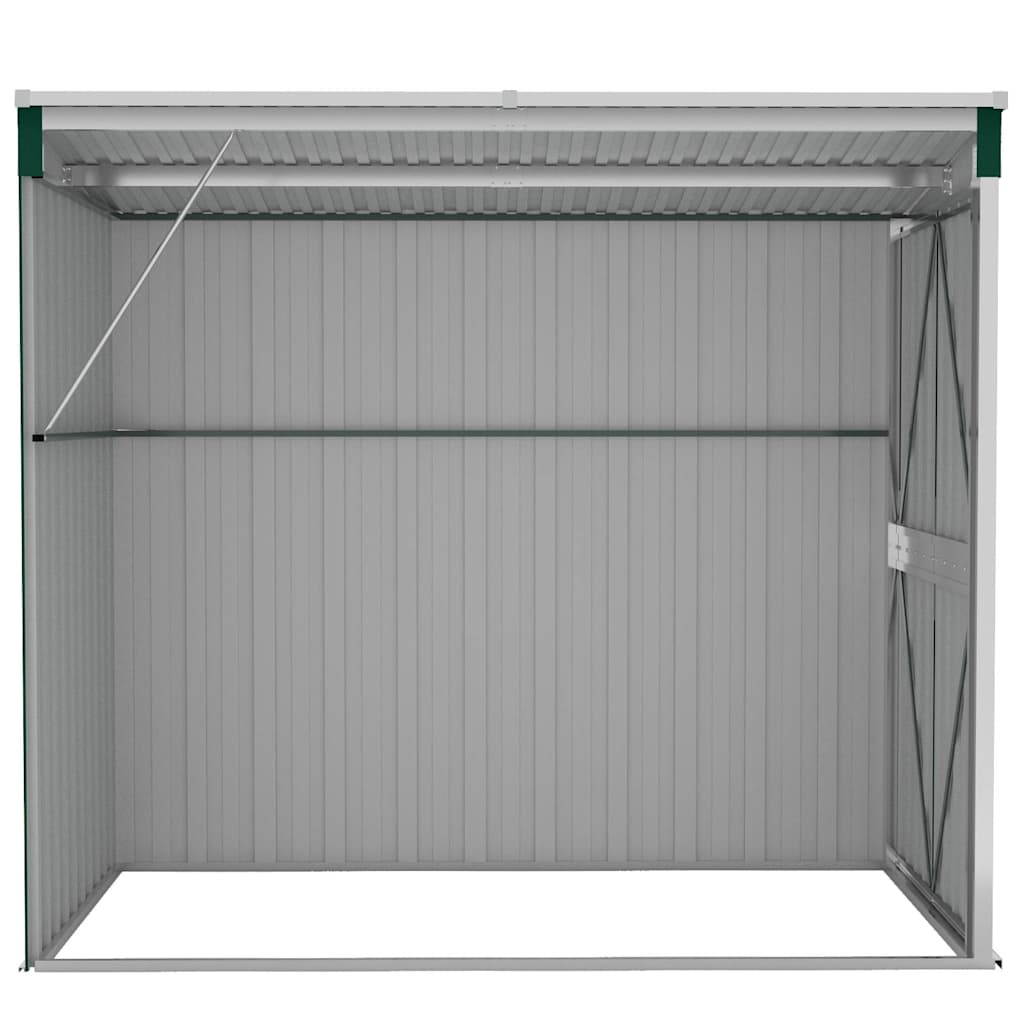 vidaXL Wall-mounted Garden Shed Green 118x194x178 cm Galvanised Steel