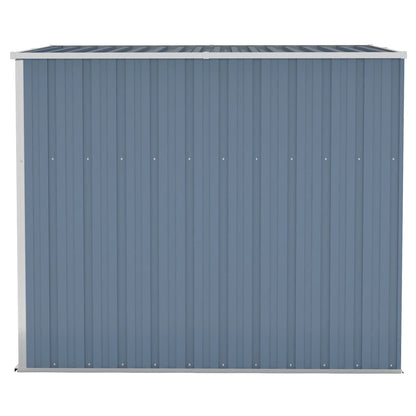 vidaXL Wall-mounted Garden Shed Grey 118x194x178 cm Galvanised Steel