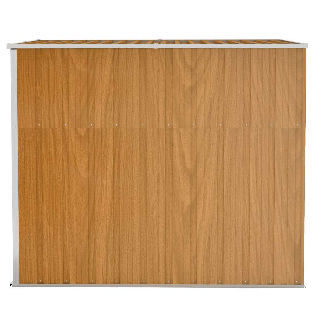vidaXL Wall-mounted Garden Shed Brown 118x194x178 cm Galvanised Steel