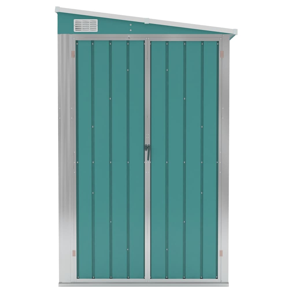 vidaXL Wall-mounted Garden Shed Green 118x288x178 cm Galvanised Steel