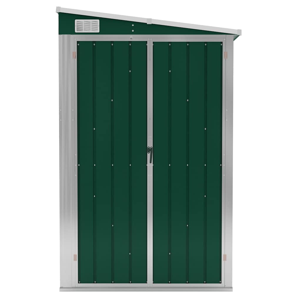 vidaXL Wall-mounted Garden Shed Green 118x288x178 cm Galvanised Steel