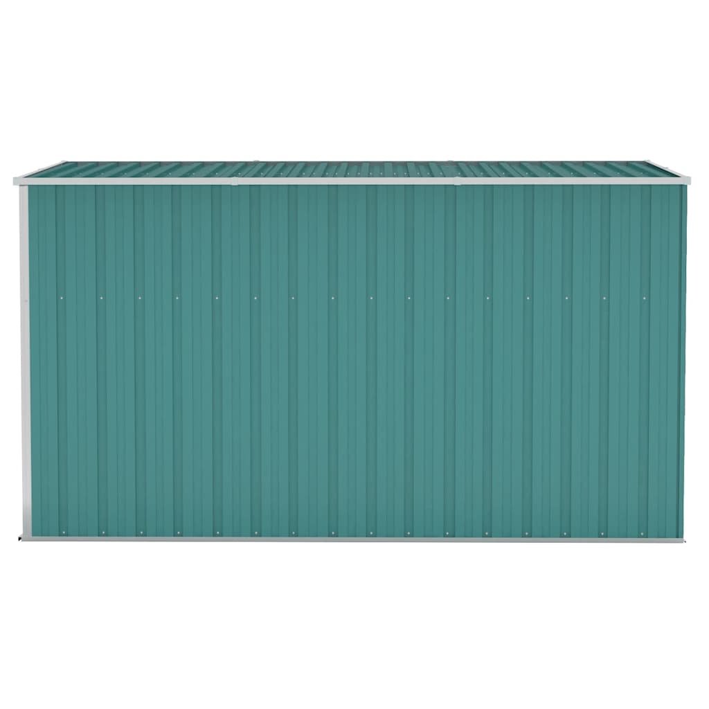 vidaXL Wall-mounted Garden Shed Green 118x288x178 cm Galvanised Steel