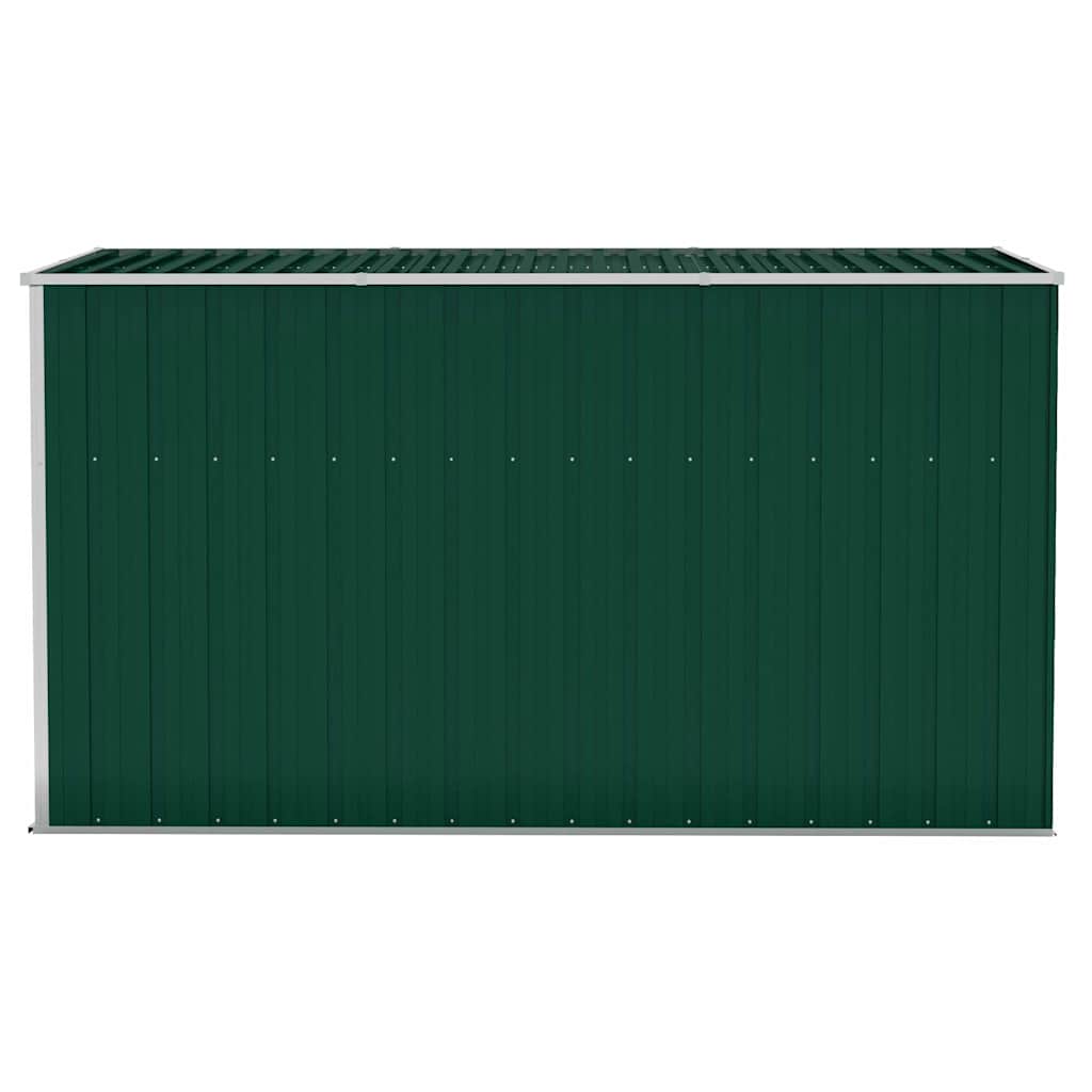 vidaXL Wall-mounted Garden Shed Green 118x288x178 cm Galvanised Steel