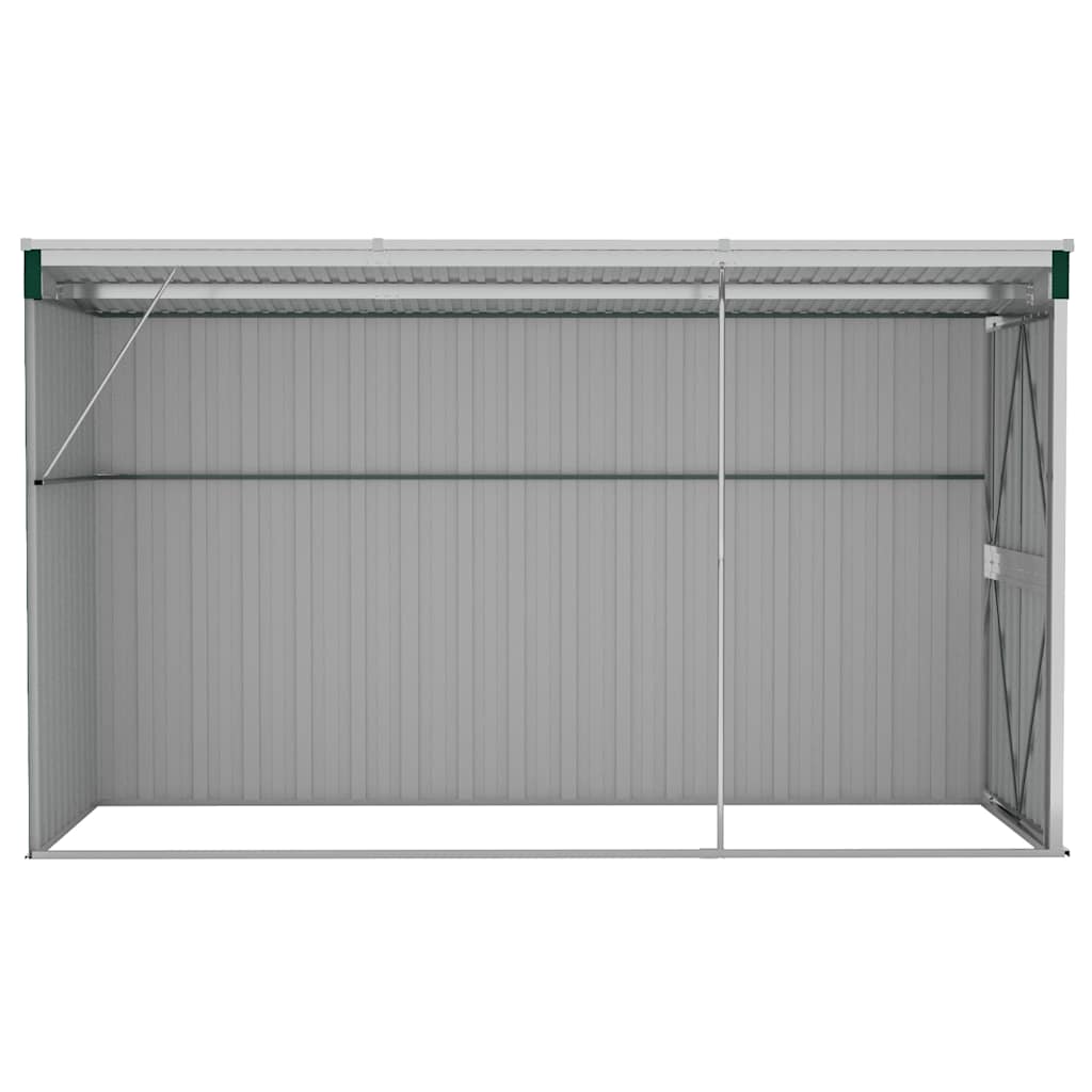 vidaXL Wall-mounted Garden Shed Green 118x288x178 cm Galvanised Steel
