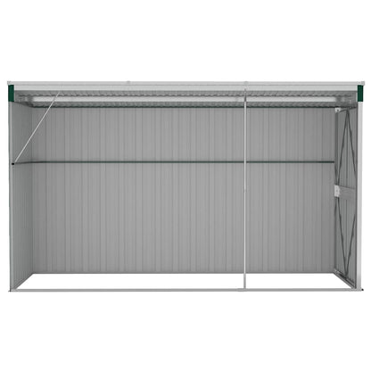 vidaXL Wall-mounted Garden Shed Green 118x288x178 cm Galvanised Steel