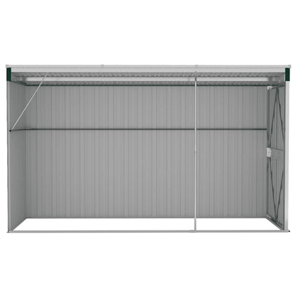 vidaXL Wall-mounted Garden Shed Green 118x288x178 cm Galvanised Steel