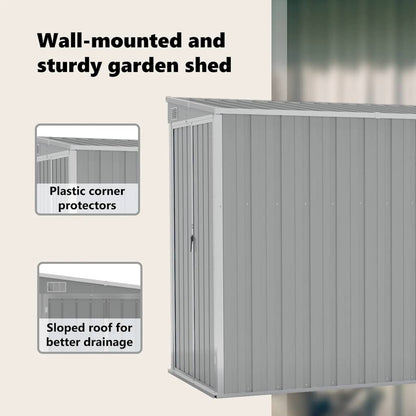 vidaXL Garden Shed | Grey | Galvanised Steel | Large | Garden Shed | Rectangular