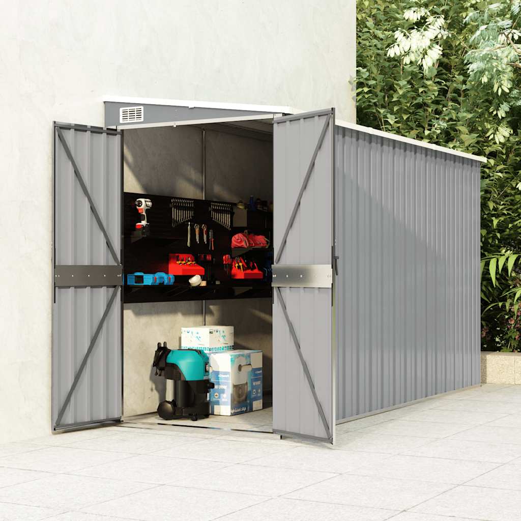 vidaXL Garden Shed | Grey | Galvanised Steel | Large | Garden Shed | Rectangular