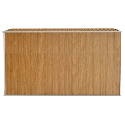 vidaXL Wall-mounted Garden Shed Brown 118x288x178 cm Galvanised Steel