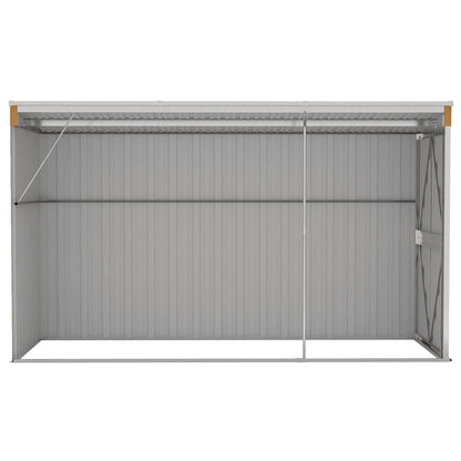 vidaXL Wall-mounted Garden Shed Brown 118x288x178 cm Galvanised Steel
