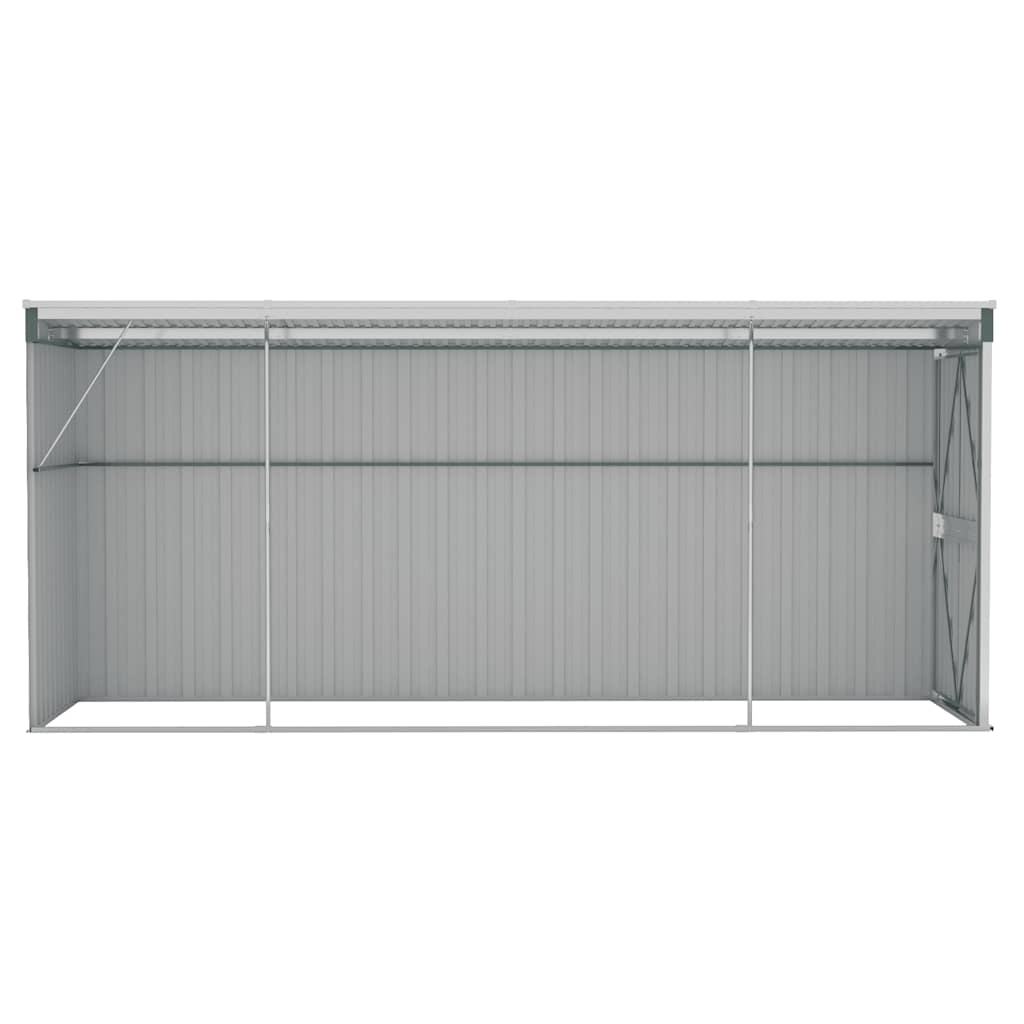 vidaXL Wall-mounted Garden Shed Green 118x382x178 cm Galvanised Steel