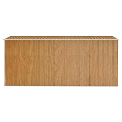 vidaXL Wall-mounted Garden Shed Brown 118x382x178 cm Galvanised Steel