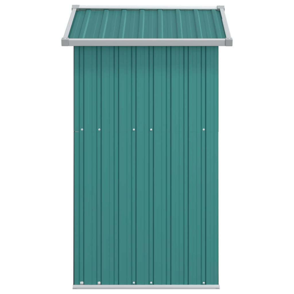 vidaXL Garden Shed Green 126x97.5x177 cm Galvanised Steel