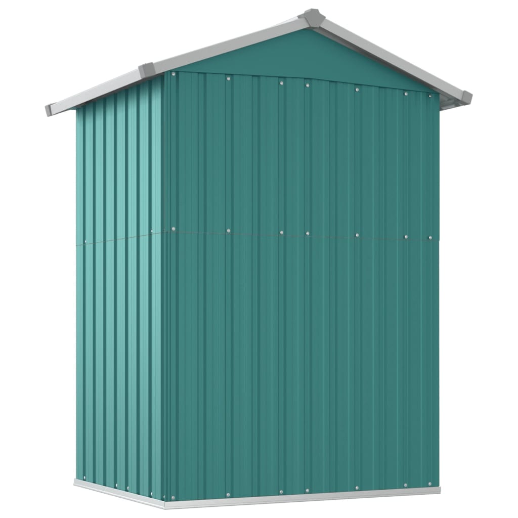 vidaXL Garden Shed Green 126x97.5x177 cm Galvanised Steel
