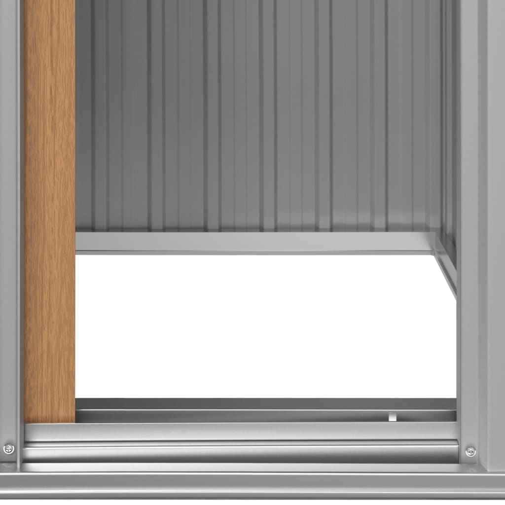 vidaXL Garden Shed Brown 126x97.5x177 cm Galvanised Steel