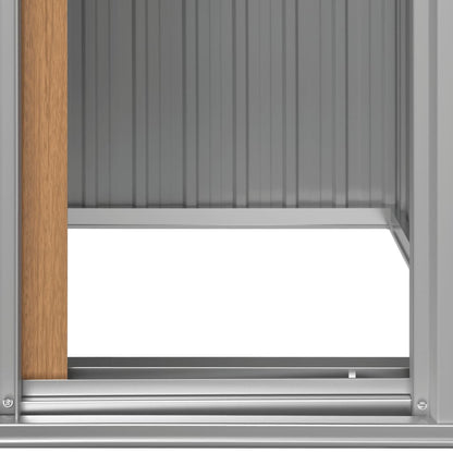 vidaXL Garden Shed Brown 126x97.5x177 cm Galvanised Steel