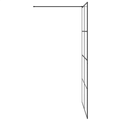 vidaXL Walk-in Shower Wall with Clear ESG Glass 115x195 cm Black