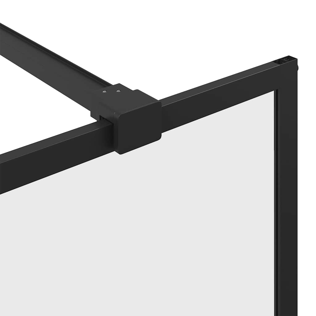 vidaXL Walk-in Shower Wall with Clear ESG Glass 140x195 cm Black