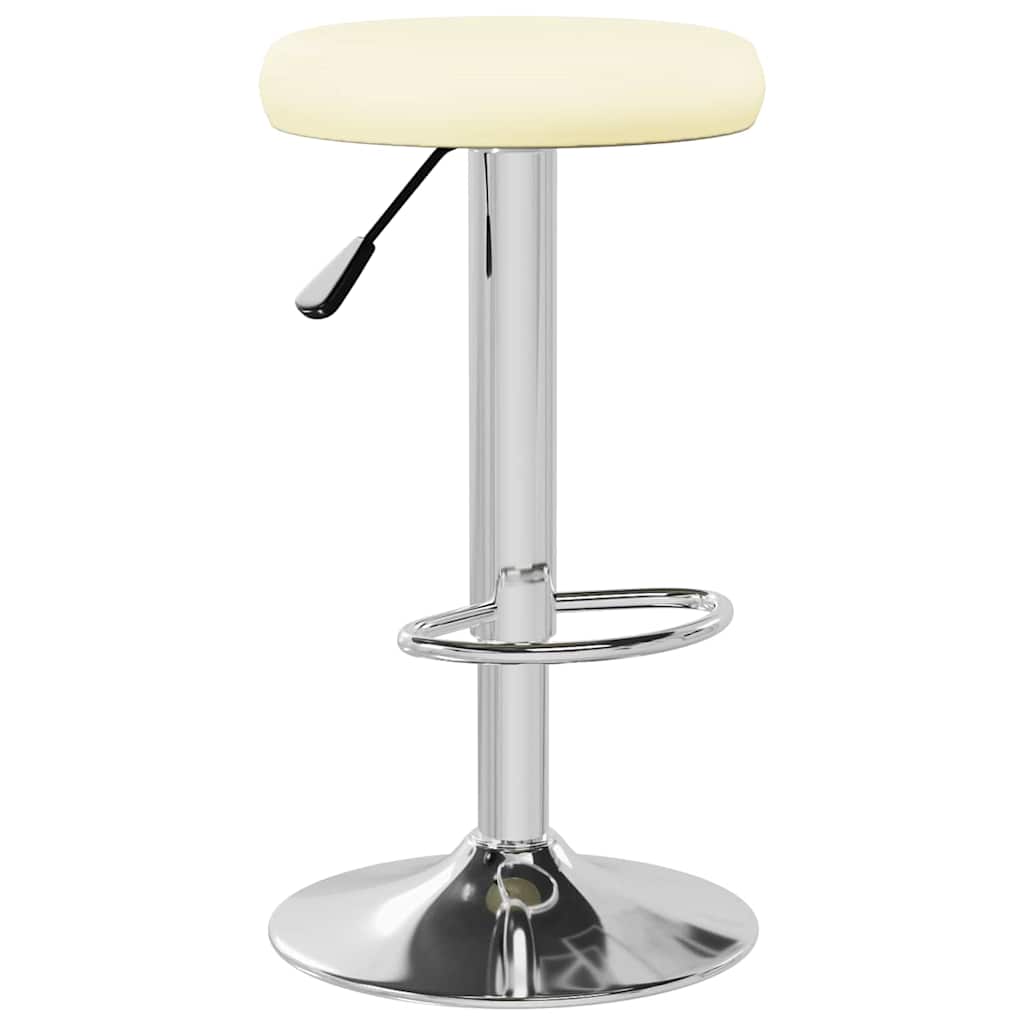 vidaXL Bar Stools 2 pcs Cream Faux Leather