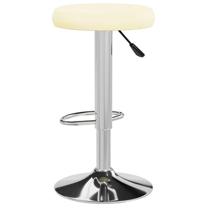 vidaXL Bar Stools 2 pcs Cream Faux Leather