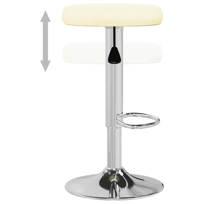 vidaXL Bar Stools 2 pcs Cream Faux Leather
