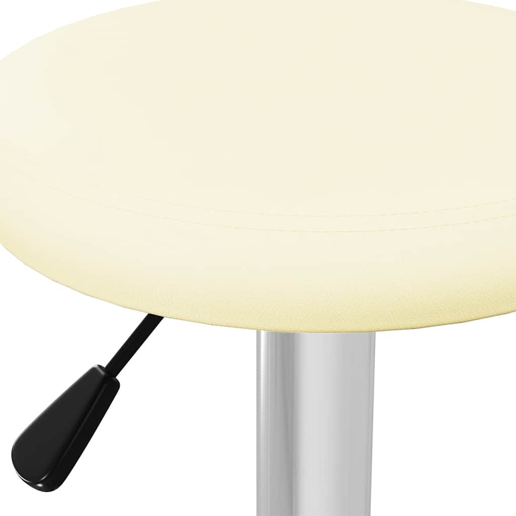 vidaXL Bar Stools 2 pcs Cream Faux Leather