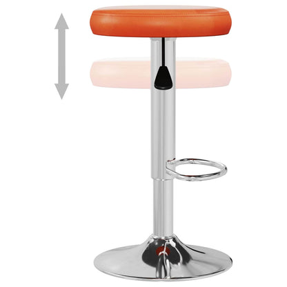 vidaXL Bar Stool Manual 2 pcs Orange 31 x 31 x 87 cm Faux Leather