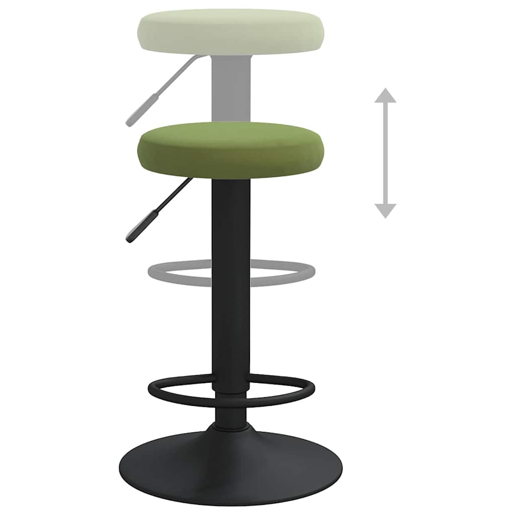 vidaXL Bar Stools 2 pcs Light Green Velvet