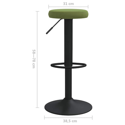 vidaXL Bar Stools 2 pcs Light Green Velvet