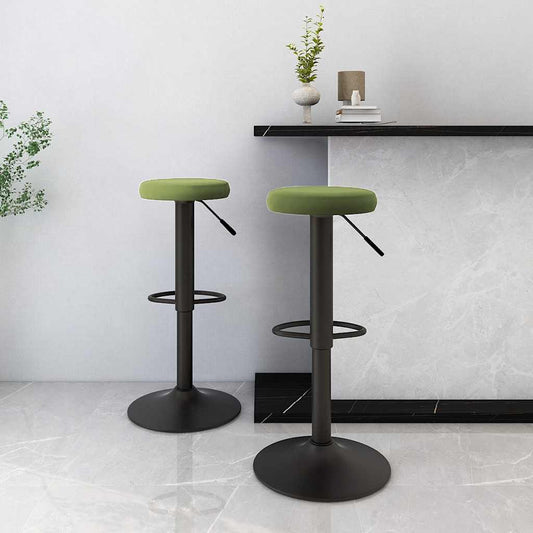 vidaXL Bar Stools 2 pcs Light Green Velvet